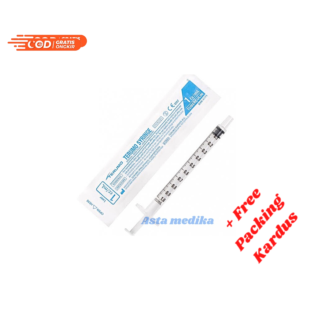 Terumo Spuit 1cc With Needle 26G x 1/2&quot; Disposable Syringe 1cc With Needle 26G Terumo / Alat Suntik 1cc Suntikan 1ml Terumo BOX