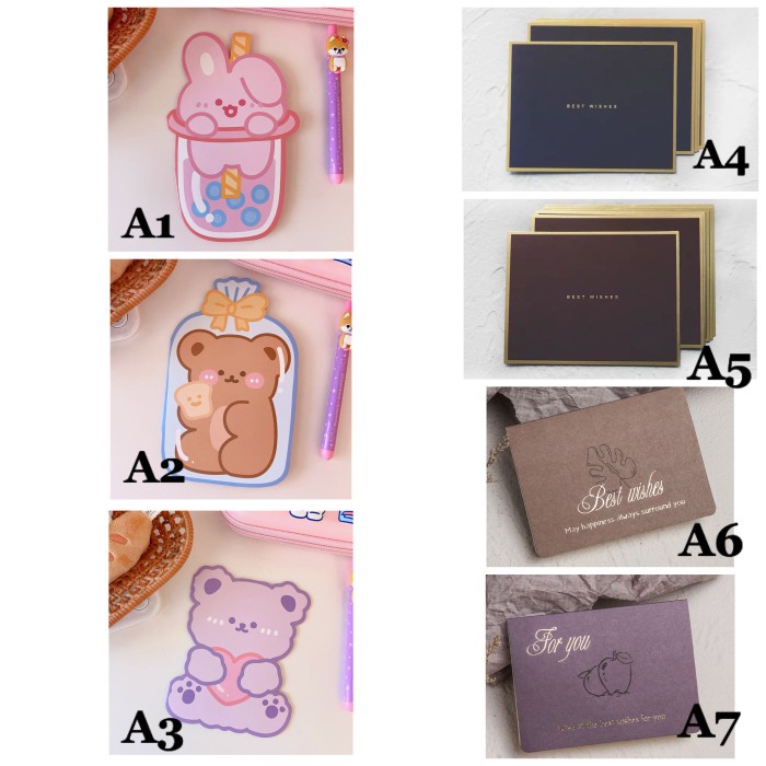 

Gift Set / Kertas kado dan kartu ucapan / bungkus kado set - Kartu ucapan