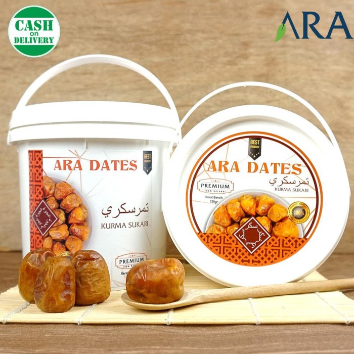 

Kurma Sukari Ember 750gr ARA DATES Original SEGEL KEMTAN