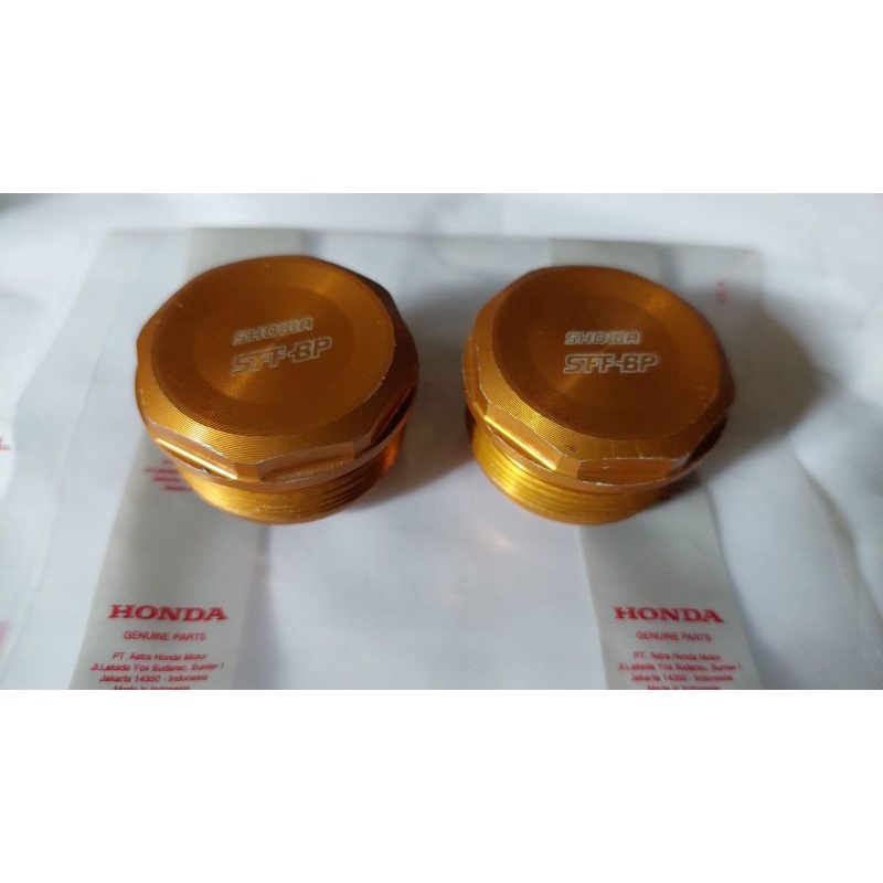 Baut tutup shock Fork USD upside down set Honda CRF 150 L ORI Showa