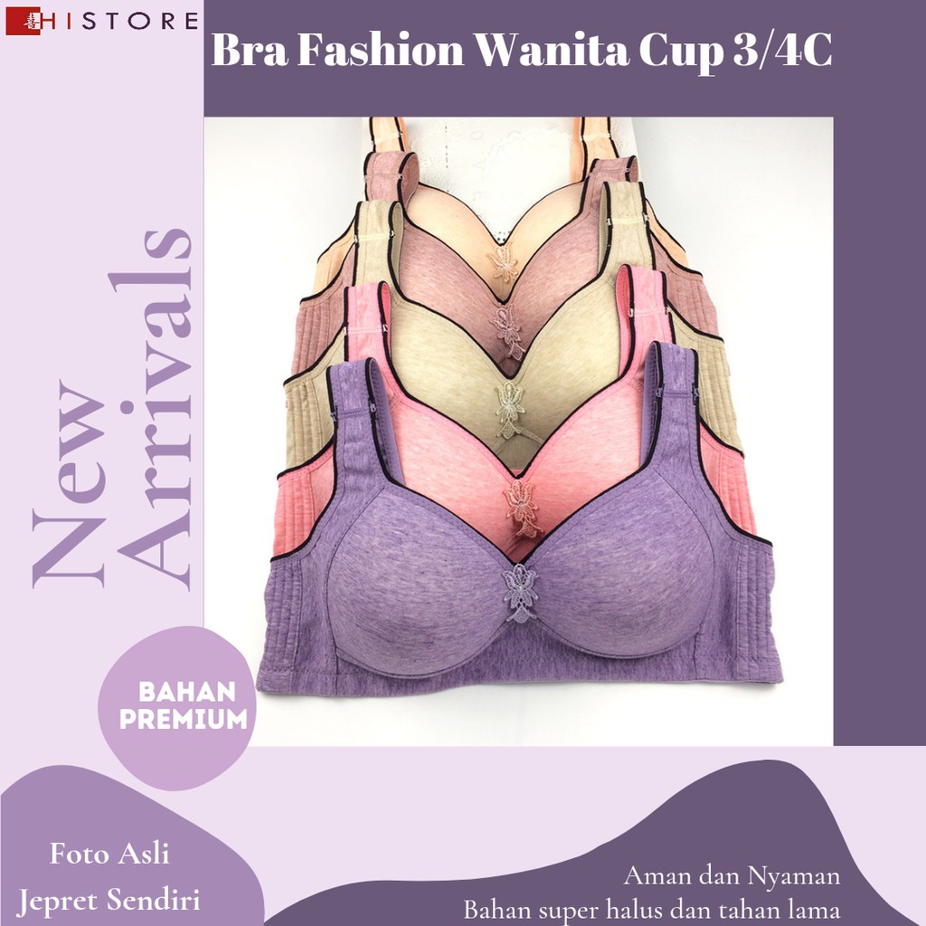 [HI]Bra BH JUMBO CUP 3/4C Fashion Wanita Bra wanita Premium Busa Tipis Tanpa Kawat Sangat Nyaman 108