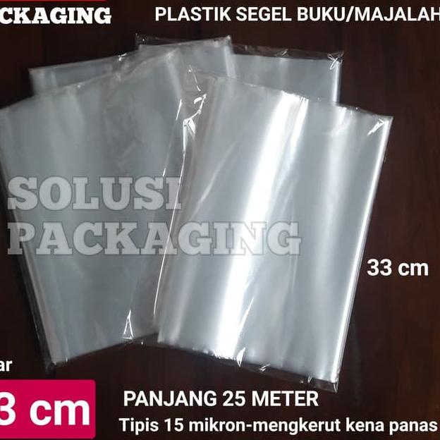 

⚡️COD⚡️ PLASTIK SHRINK POF 33CM 25METER/PLASTIK SEGEL PLASTIK BUKU MAJALAH !!