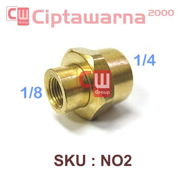 Adapter Sock sok Dalam 1/8 1/4 1/2 Kuningan 1/8&quot; 1/4&quot; 1/2&quot; Brass -