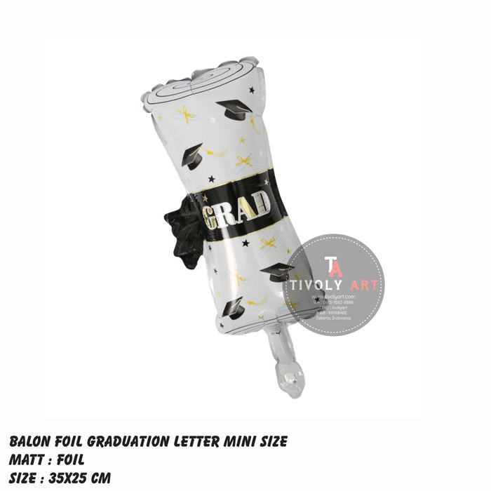 Jual Balon Foil Graduation Letter Mini Size Balon Wisuda Balon Grad