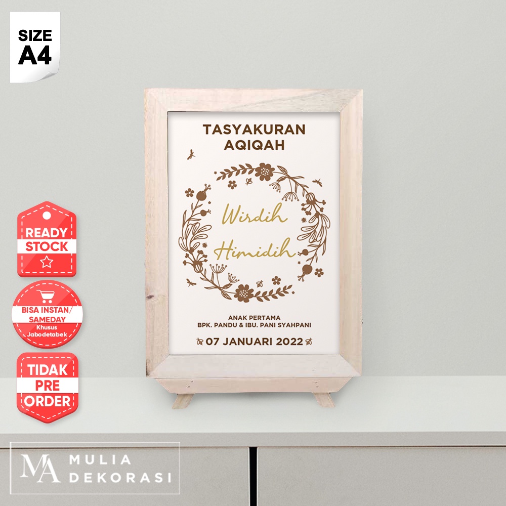 Template Gambar Papan Print Laser Ukuran A4 Lengkap Dengan Papan Custom 4 7 Bulan Khitan Aqiqah Syukuran