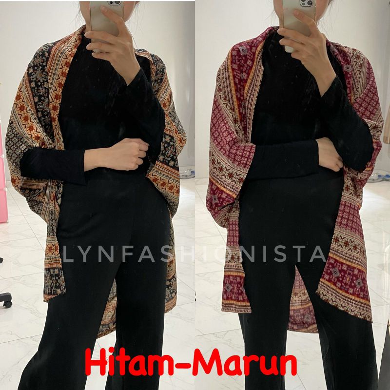 LYNFASHIONISTA-OUTER SCARF BATIK TRIBAL JUMBO/OUTER BATWING/OUTER KALONG