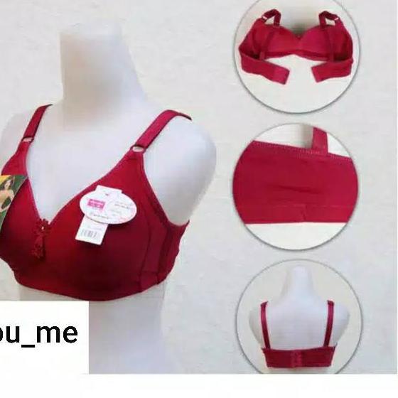 ➣ BH JUPE BUSA TANPA KAWAT KANCING 3 CUP BESAR / UK 36 38 40 42 44 46 ♢