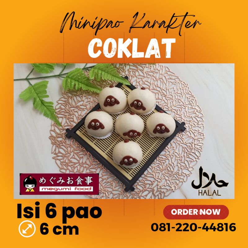 

Minipao karakter/bapao/bakpao/bapau Coklat