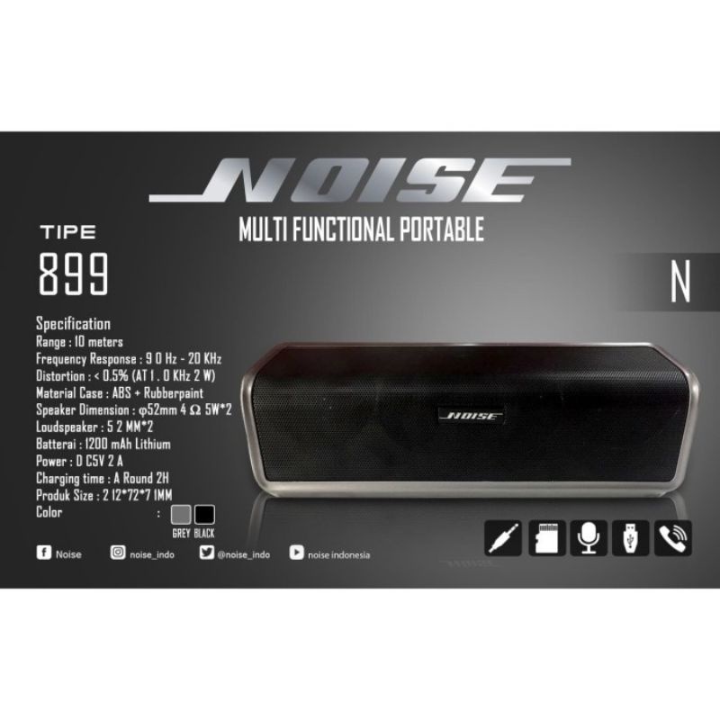 Speaker bluetooth NOISE 899 M2/HIFI speaker portable USB