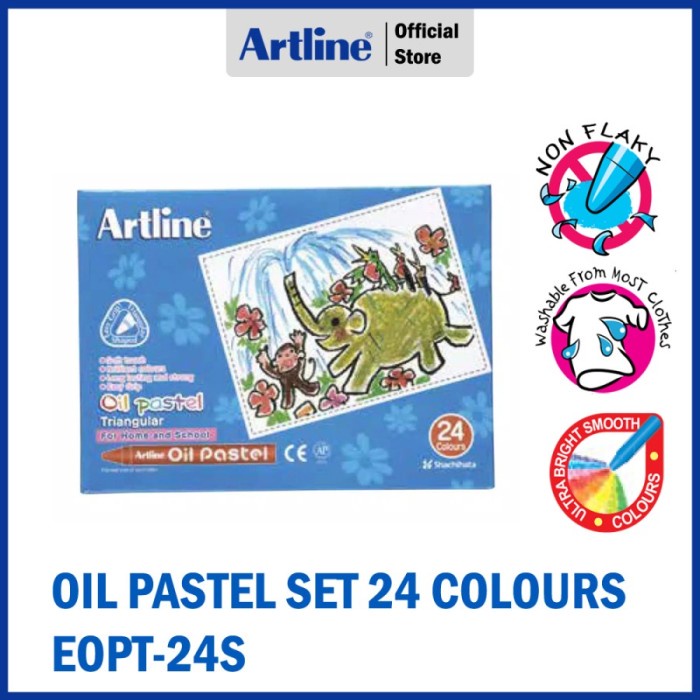 

PASTEL-DRY-OIL- OIL PASTEL ARTLINE SET 24 COLOURS EOPT-24S -OIL-DRY-PASTEL.