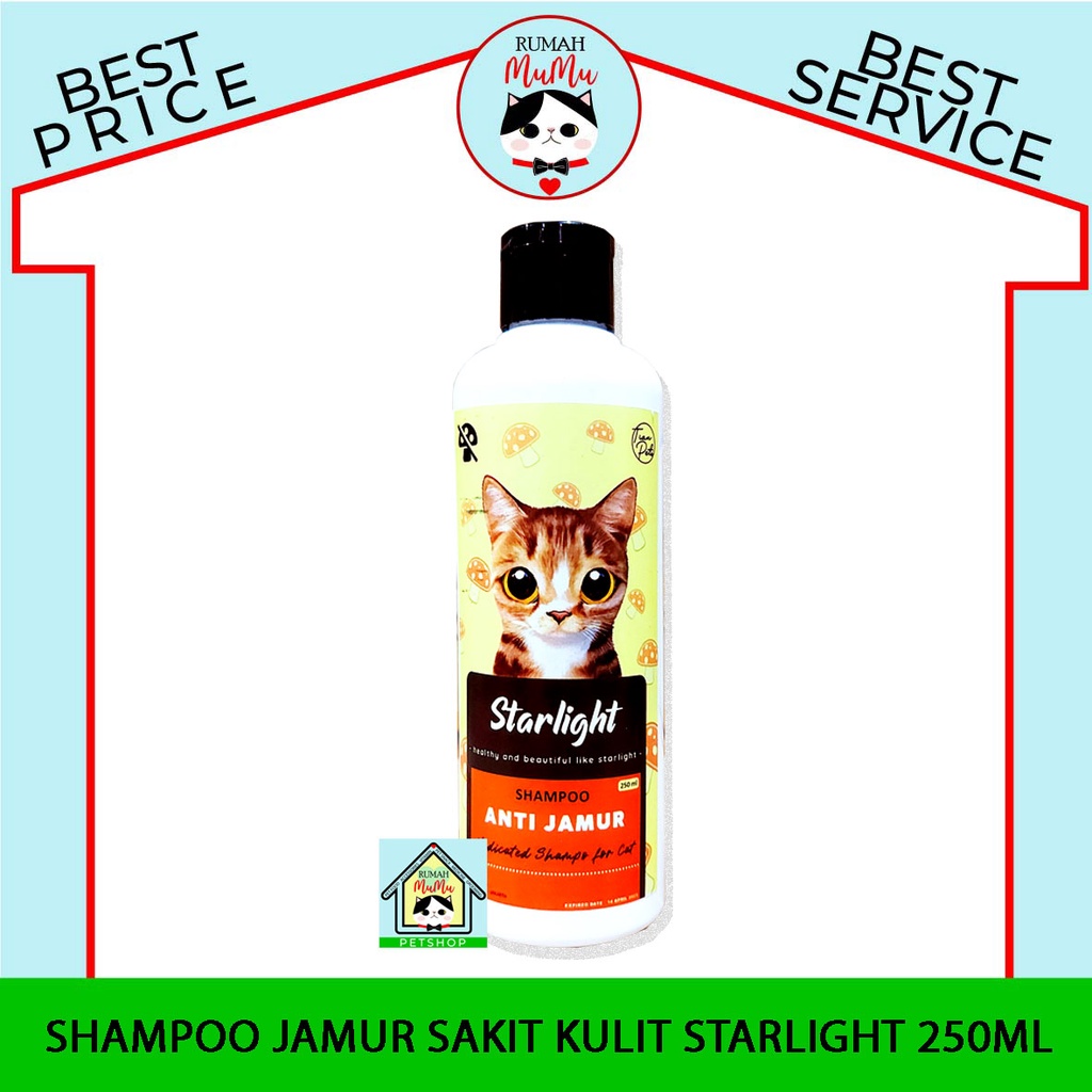 SHAMPOO  JAMUR SAKIT KULIT KUCING MERK STARLIGHT 250ML MURAH AMAN