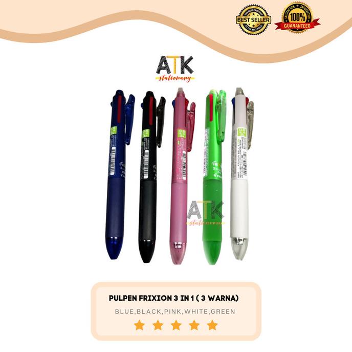 

Pulpen Pilot Frixion Clicker 3 in 1 ( Pulpen 3 Warna) atk - Hitam