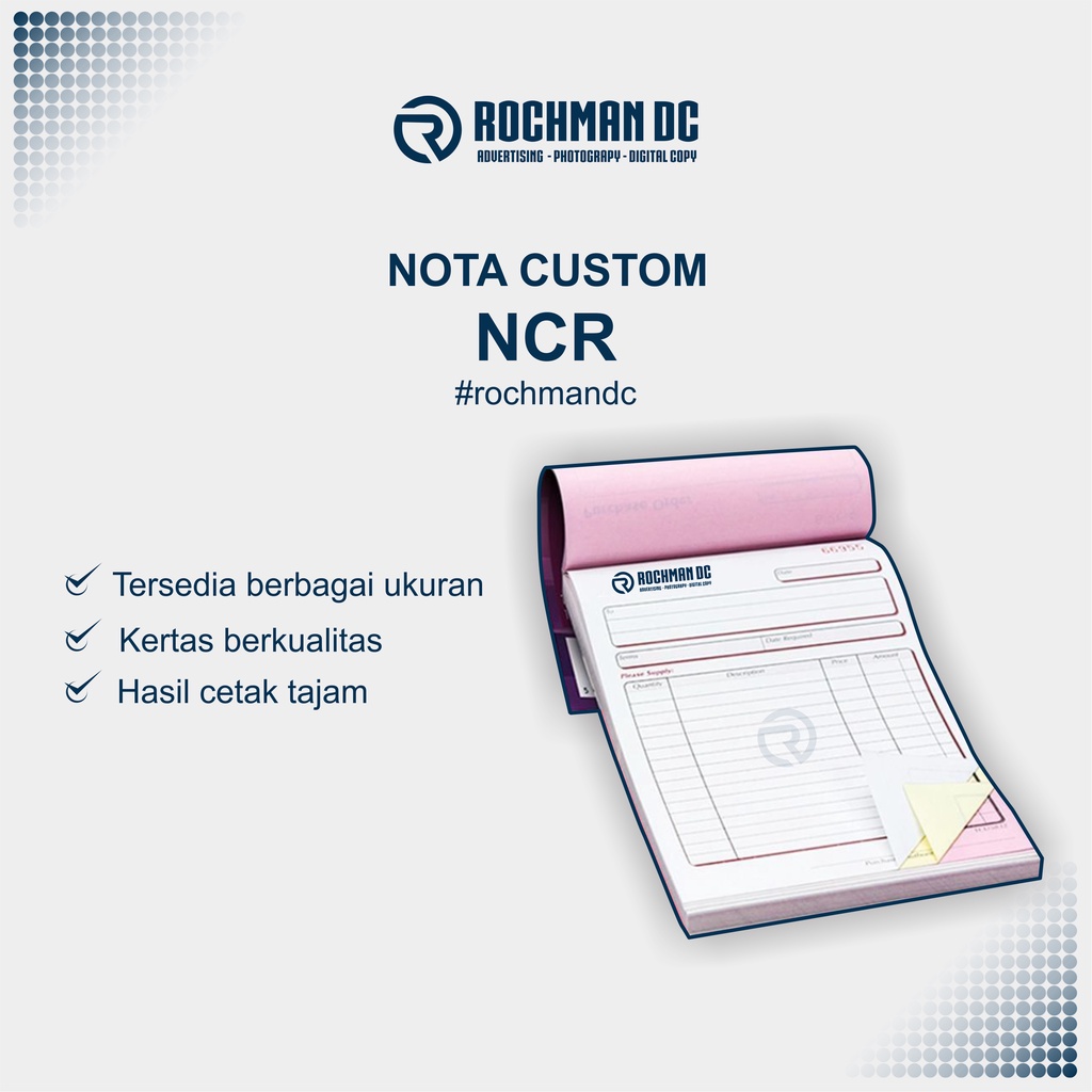 Cetak Nota Bon Custom Tanpa Karbon