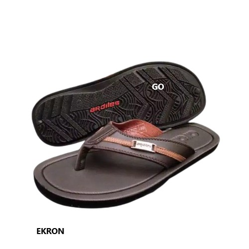 gos ARDILES EKRON Sandal Japit Pria Bahan Kulit Sandal Gunung Laki-Laki