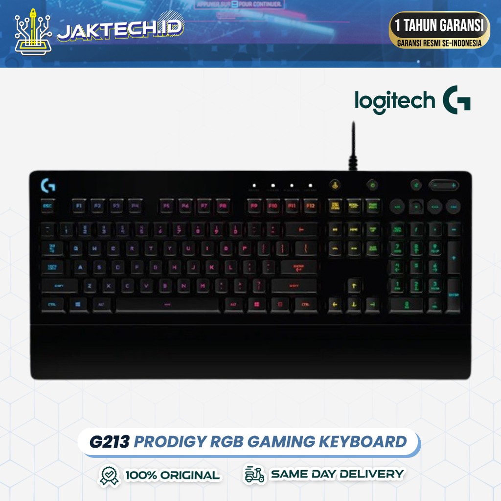 Logitech K213 Gaming RGB Keyboard +BONUS MOUSEPAD / GARANSI RESMI