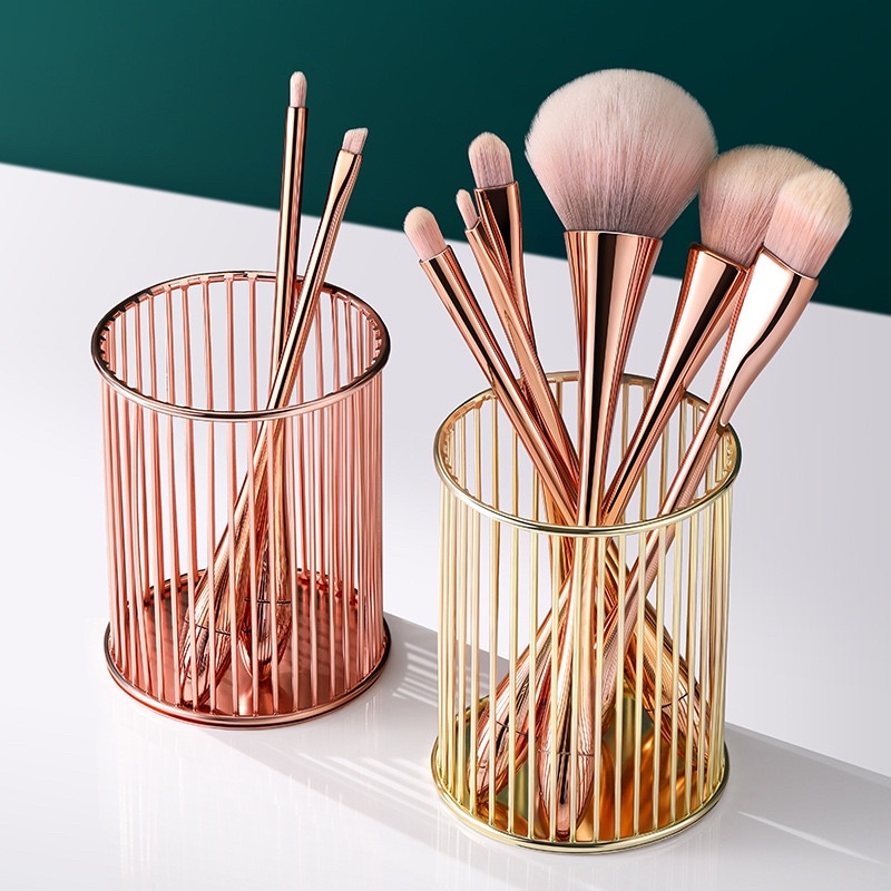 

walnuthome - momo nordic golden office stationer makeup cutleries storage