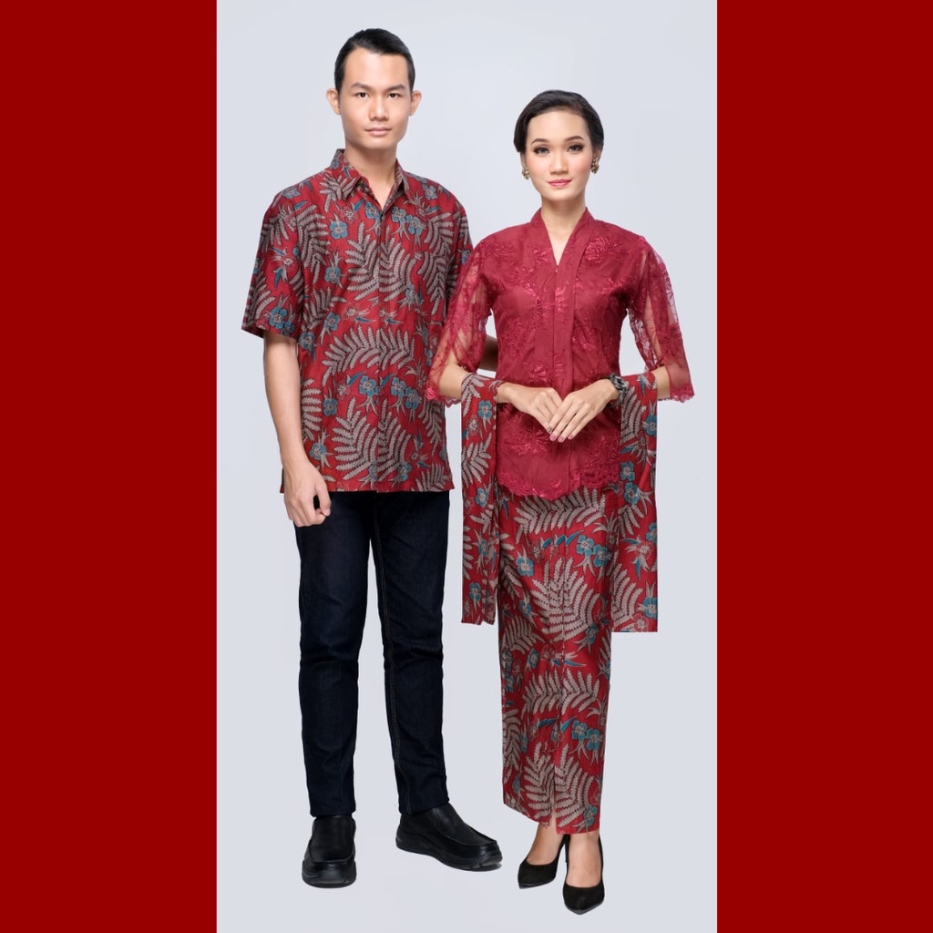 ROSITA SELENDANG MERAH BATIK COUPLE KELUARGA PASANGAN MODERN JUMBO PREMIUM SARIMBIT AYAH IBU ANAK