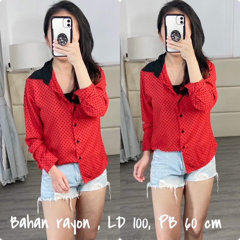 kemeja rayon LD 100 / kemeja wanita bahan rayon