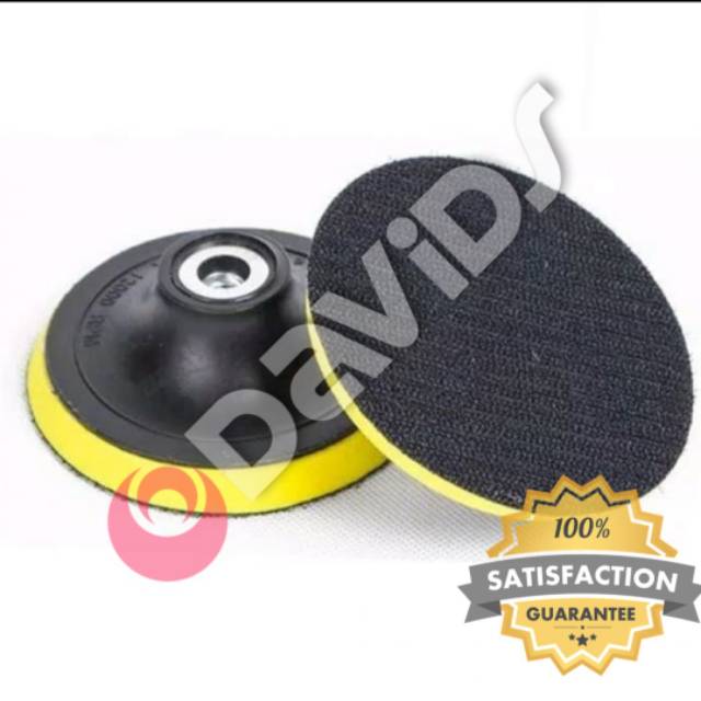 Tatakan Amplas Bulat Velcro Ampelas Gerinda Tangan Polishing Pad Rubber 4 Inch