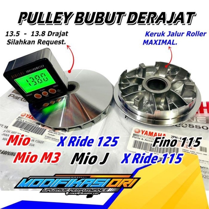 PULLEY SET RUMAH ROLLER MIO SPORTY MIO SMILE MIO SOUL CUSTOM BUBUT