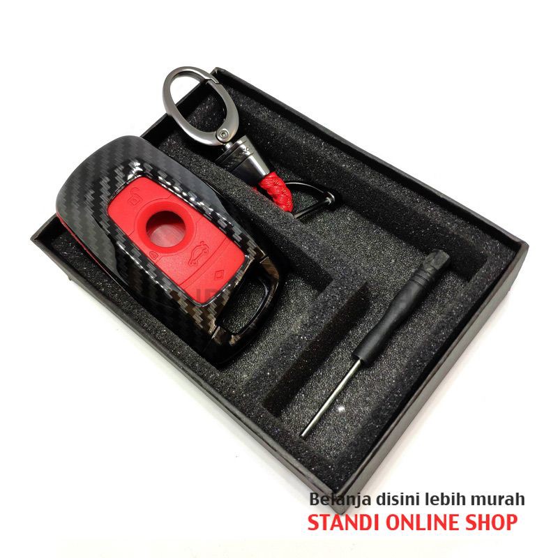 Cover Smartkey Sarung Kunci Remote BMW Seri 3 5 7 F Series Merah