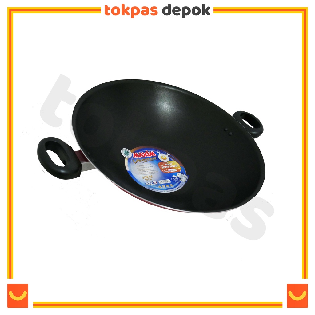 Maxim Valentino Wok Wajan Teflon Anti Lengket Ukuran 30cm Maxim MX-003-X