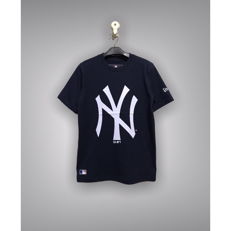 tshirt MLB NY big logo navy / kaos NY original