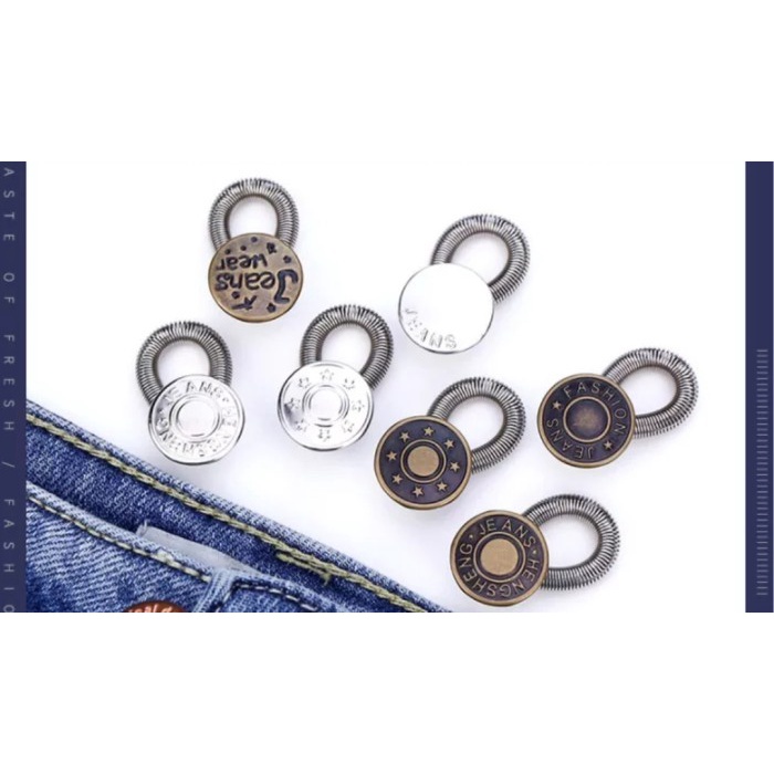 pengecil Kancing Celana Jeans Kebesaran Longgar - Adjustable Fit Button