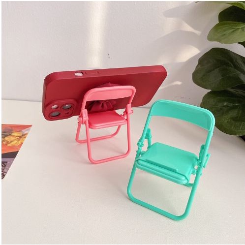 (BOW) Stand Handphone Holder Potrait Landscape Bentuk Kursi Lipat Tempat Dudukan Hp Aksesoris