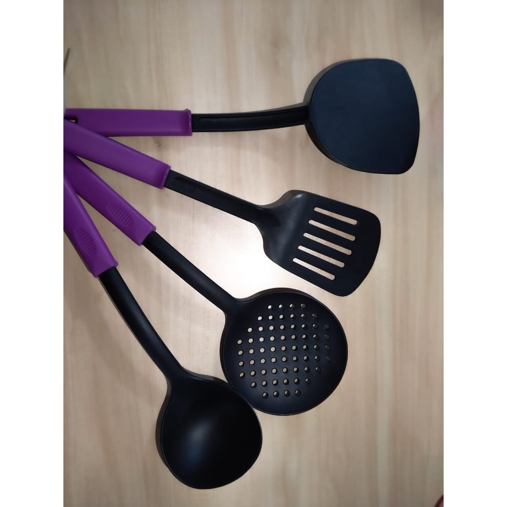 Kitchen tools irus dan sutil nylon set 4 pcs / SPATULA SUTIL ISI 4 / SUTIL