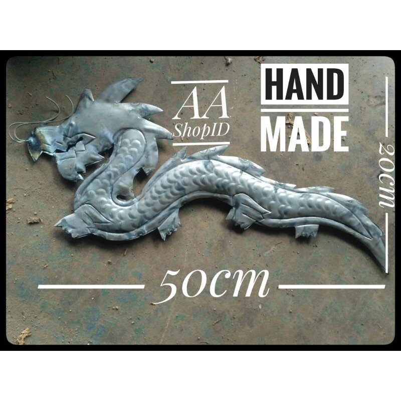 ornamen pagar besi aksesoris pagar Naga 50cm Handmade