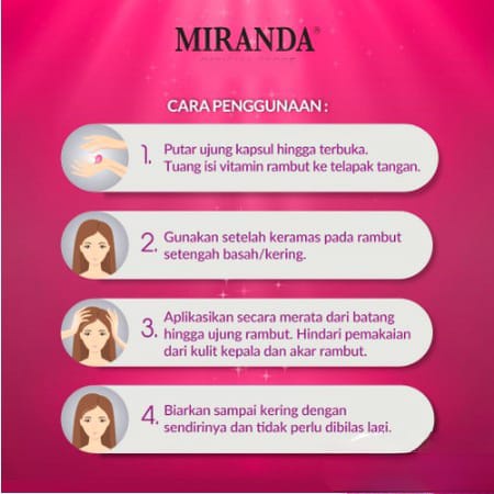 Miranda Hair Vitamin Capsules 6 x 1ml - Vitamin Rambut