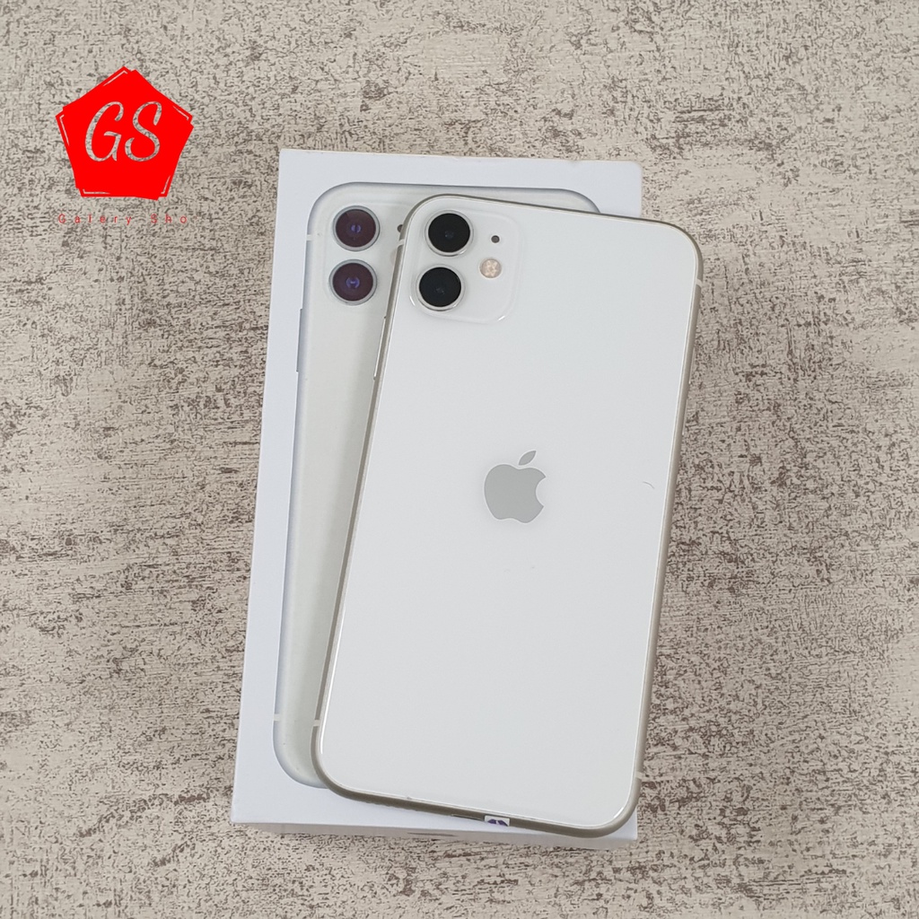 IPHONE 11 256GB/128GB/64GB SECOND ORIGINAL FULLSET MULUS-White
