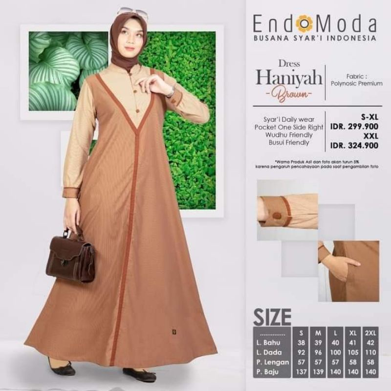 Gamis ENDOMODA BUSANA SYARI INDONESIA / Gamis ENDOMODA Dress Haniyah / Gamis ENDOMODA HANIYYAH