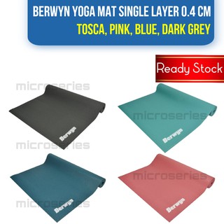 MicroSeries | Berwyn Matras Olahraga Yoga Matras Yoga Mat Gym Workout Single Layer PVC 0.4 cm