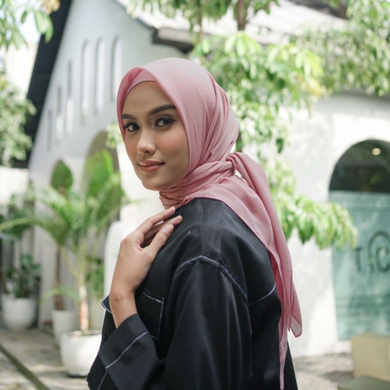 Deenay liza polos bordir dusty pink