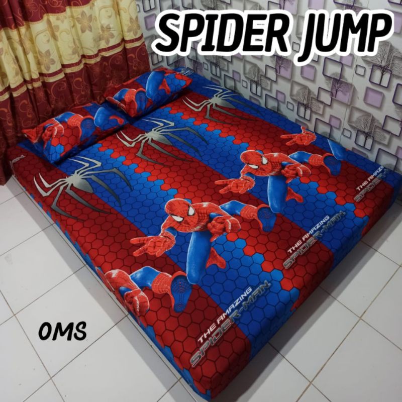 Sprei Homemade  SPIDER JUMP SPIDERMAN SUPER HERO  BEST SELLER TERMURAH