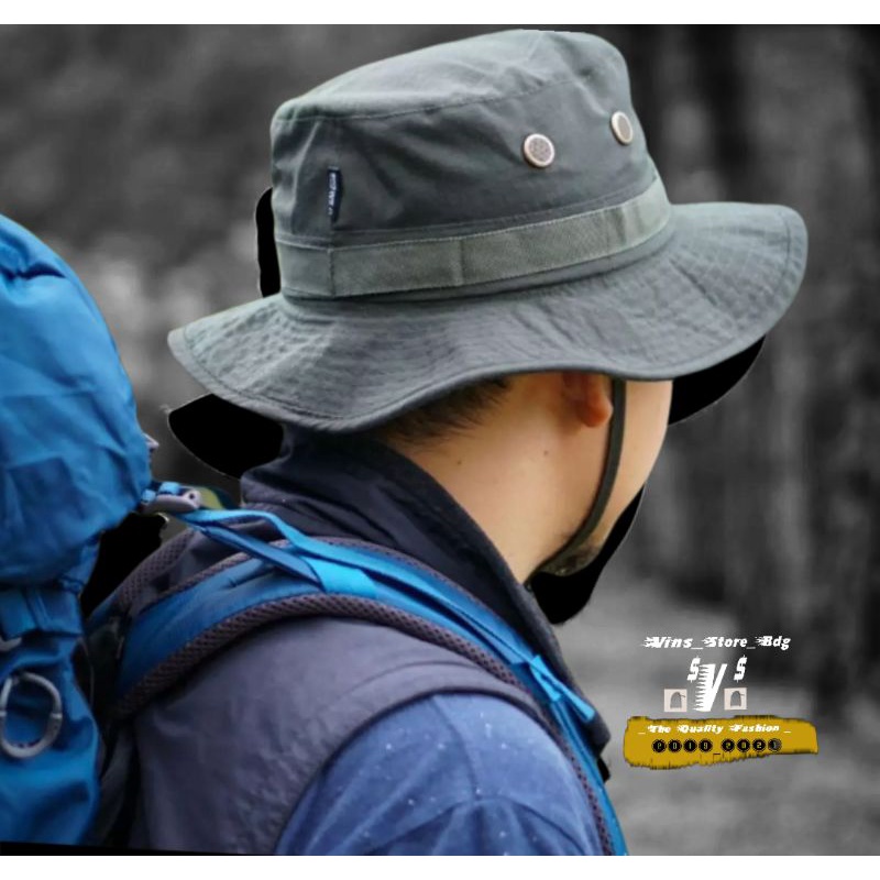 Topi Rimba/Topi Rimba TNF Outdoor Polos/Topi Pendaki/Topi Hiking Premium Unisex Pria Wanita Terbaru 