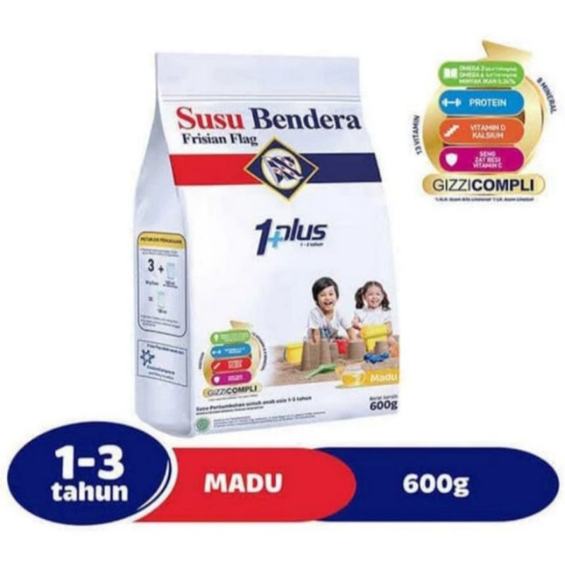 

Susu Bendera 1+ Susu Bubuk Pertumbuhan 1-3 Tahun Rasa Madu 600g