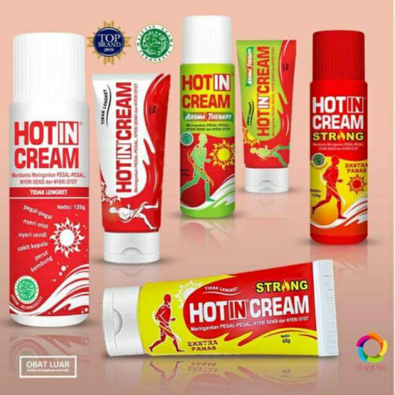 Hot In Cream 120g 60g Cream untuk pegal pegal nyeri otot sendi kesleo  sakit kepala perut kembung