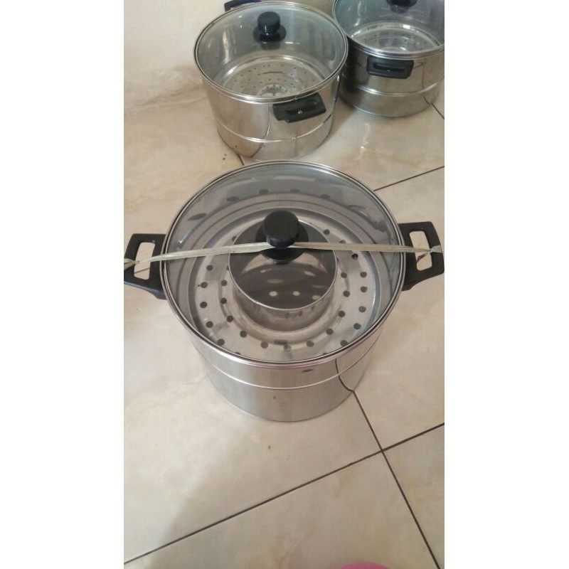 dandang bakso tutup kaca uk 24