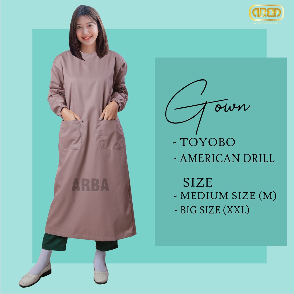 Surgical Gown Gaun apd Operasi Baju Medis OK Dokter Perawat Petugas Medis Lengan Panjang