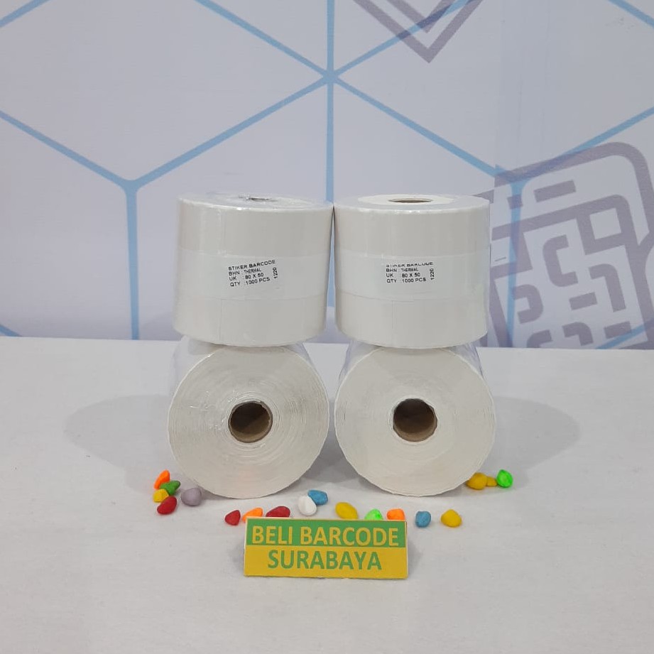 KERTAS STIKER LABEL THERMAL PRINTER XP-360 uk. 80X50 | 80 X 50 @1000