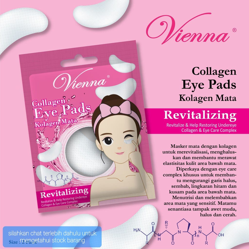 VIENNA EYE PADS COLLAGEN - MASKER MATA 4 SHEET KECANTIKAN KOSMETIK