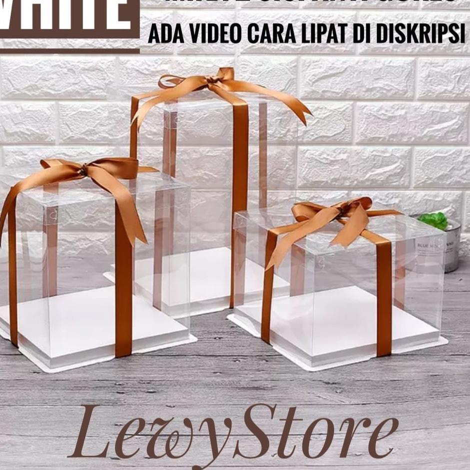 

➘Harga Promo Cake Box Mika Dus Kue Kotak Kue 22x22 cm Tutup Transparant PET 81 ✶