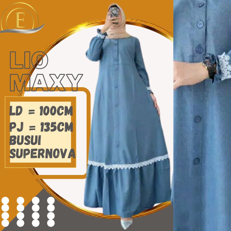 Baju gamis terbaru Lio Maxy Dress wanita  muslim murah