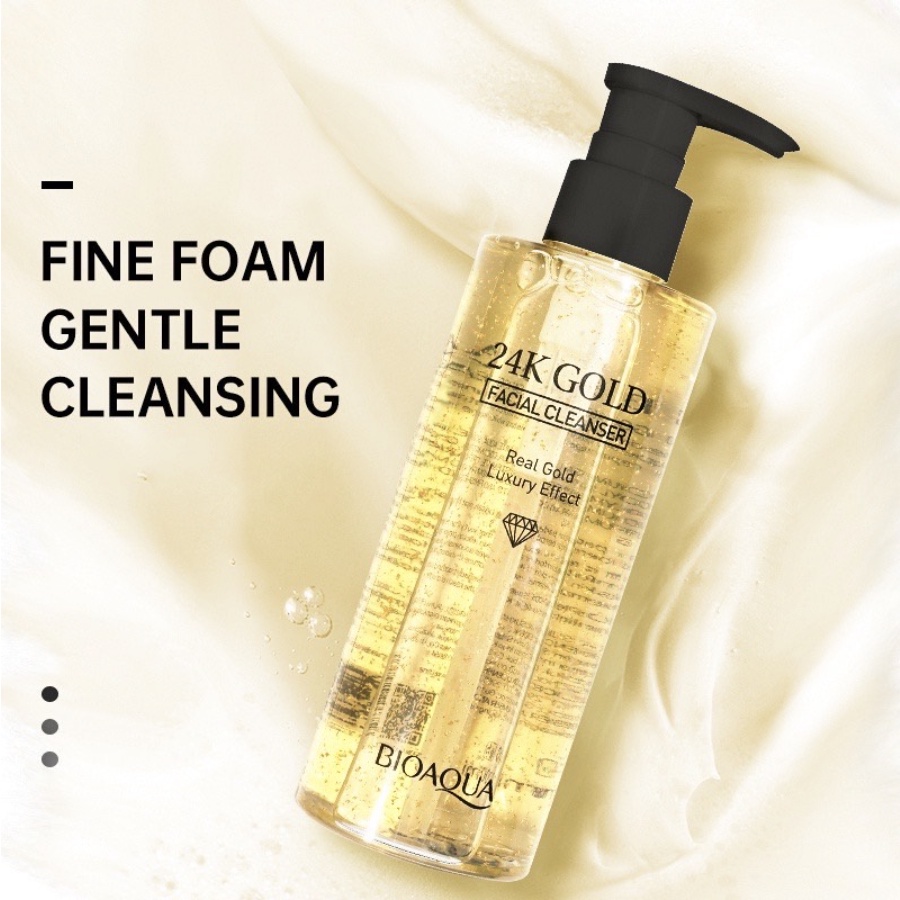 BIOAQUA 24k Gold Facial Cleanser / Sabun Pembersih Muka / Face Wash 200ml BPOM ORIGINAL