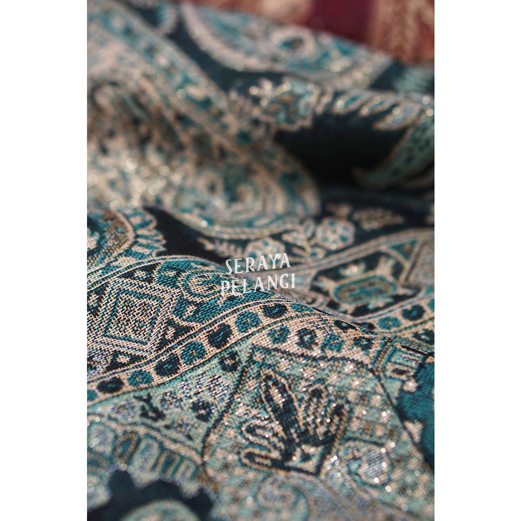 Pashmina Cashmere Metalik | Motif Keong/Bunga/Kembang | Selendang | Scarf | Syal | Shawl | Pasmina | Souvenir | Hadiah Ulang Tahun | Birthday Gift | Aksesoris Fashion Wanita Pria | Premium Import Quality | Luxury Scarf | Grosir Murah