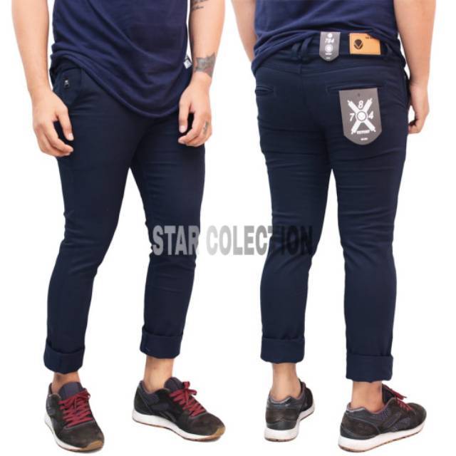 Celana chino panjang pria slim-fit 784 victory premium