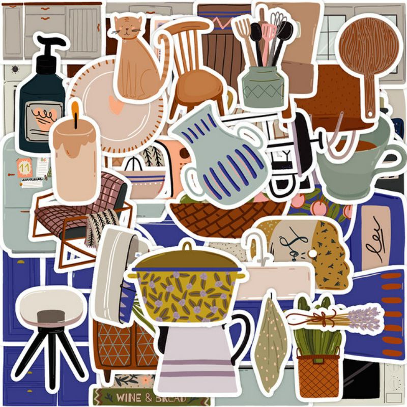 

Stiker Perlatan Rumah Pack Style 260222- Stiker Aesthetic Keren Imut Laptop, Aksesoris Hp, Anti Air, Motif, Helm, Tumbler, Koper, Kulkas